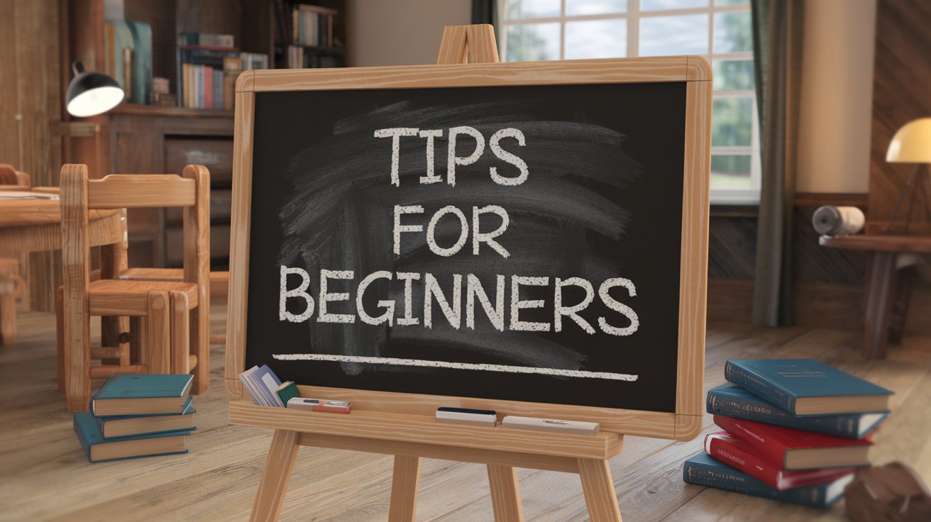 a blackboard with the text tips for beginners